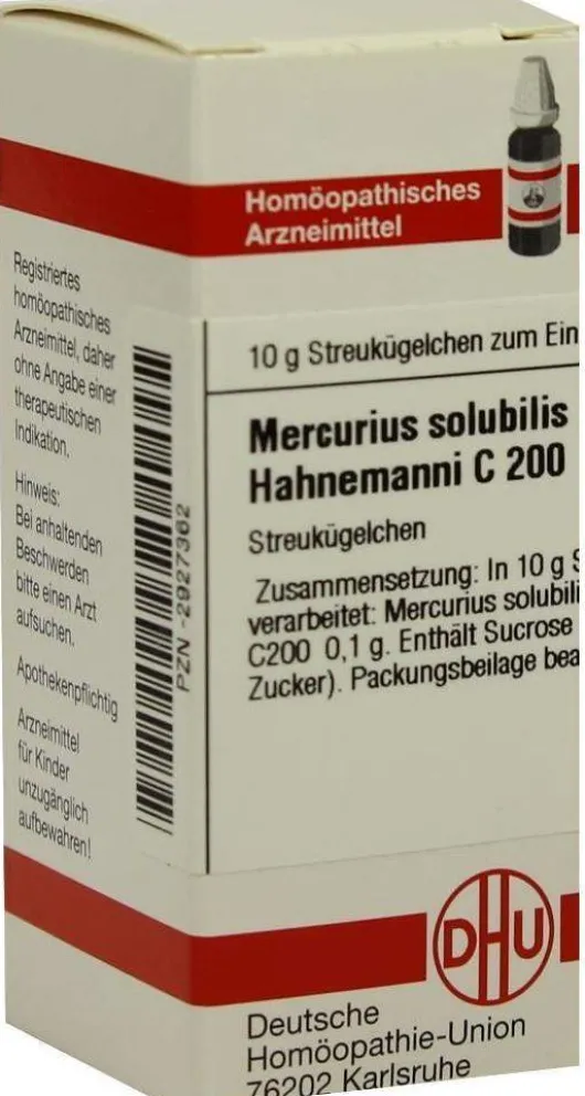 Dhu Mercurius Solubilis Hahnemanni C200 10 G Globuli