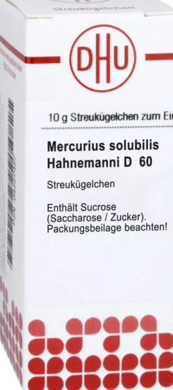 Dhu Mercurius Solubilis Hahnemanni D60 Globuli 10 G