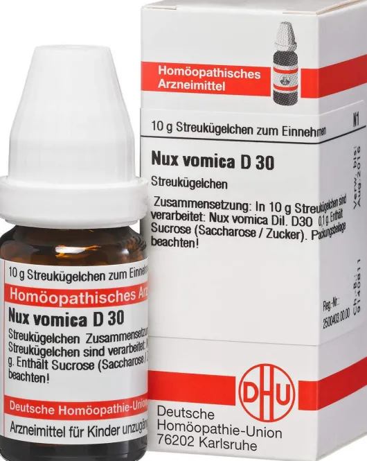 Dhu Nux Vomica D30 10 G Globuli
