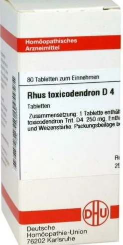 Dhu Rhus Toxicodendron D4 80 Tabletten