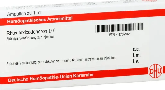 Dhu Rhus Toxicodendron D6 8 X 1 ml Ampullen