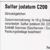 Dhu Sulfur Jodatum C200 10 G Globuli