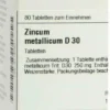 Dhu Zincum Metallicum D30 80 Tabletten
