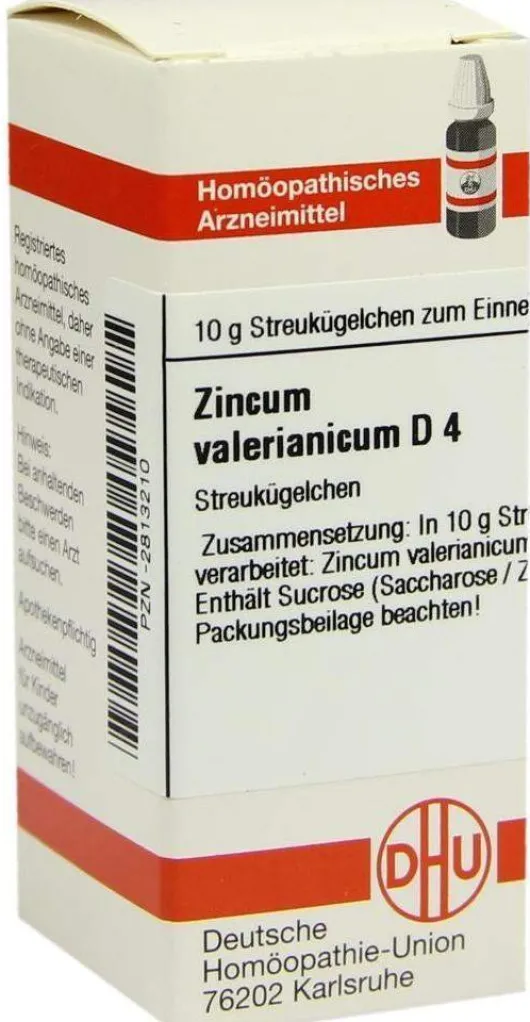 Dhu Zincum Valerianicum D4 10 G Globuli