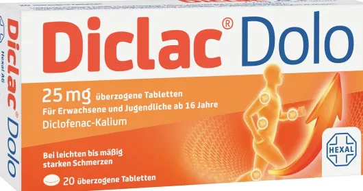 Diclac Dolo 25 mg 20 Überzogene Tabletten