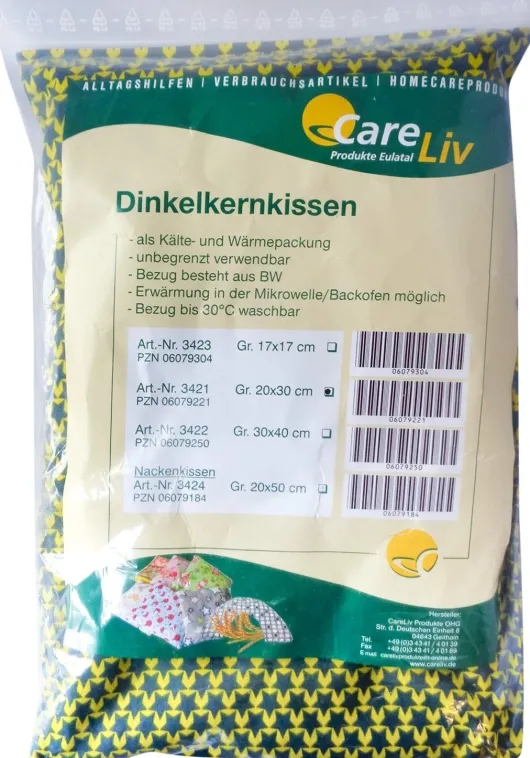 Dinkelkern Wärmekissen Mit Bezug 20 X 30 cm 1 Stück