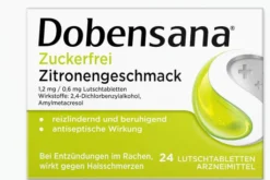 Dobensana Zuckerfrei Zitronengeschmack 1,2 mg & 0,6 mg 24 Lutschtabletten
