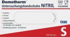 Domotherm Unt.Handschuhe Nitril Unste.Pf S Blau