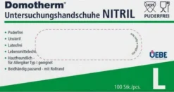 Domotherm Unt.Handschuhe Nitril Unste.Pf L Blau