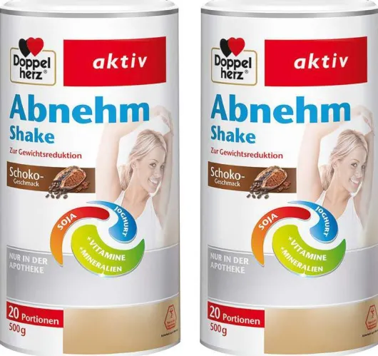 Doppelherz Abnehm Shake Schoko Pulver 2 x 500 g
