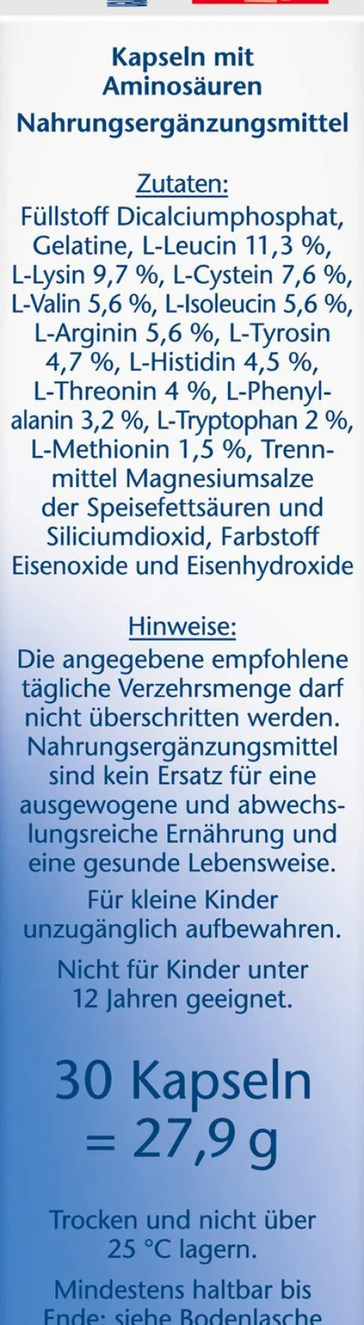 Doppelherz aktiv Aminosäuren Vital 30 Kapseln