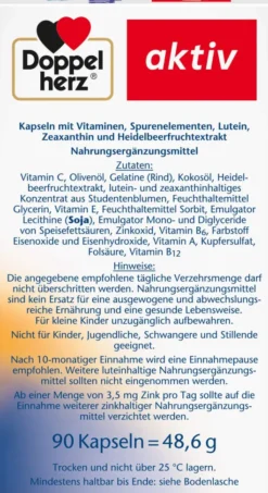 Doppelherz Aktiv Augen Extra Tag+nacht 90 Kapseln