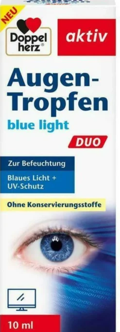 Doppelherz Aktiv Augen-Tropfen blue light Duo 10 ml