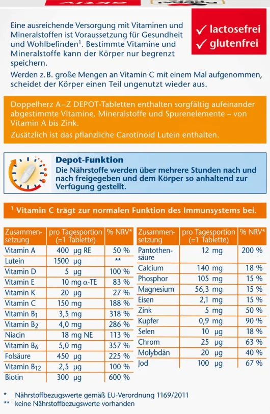 Doppelherz aktiv A - Z depot 60 Tabletten