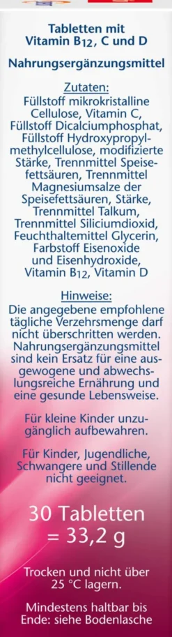 Doppelherz Aktiv B12 + C + D3 Depot 30 Tabletten