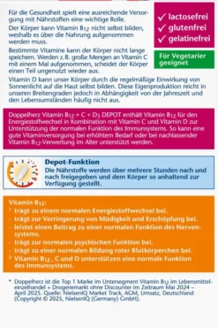 Doppelherz Aktiv B12 + C + D3 Depot 30 Tabletten