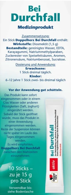 Doppelherz Aktiv bei Durchfall 10 Portionssticks