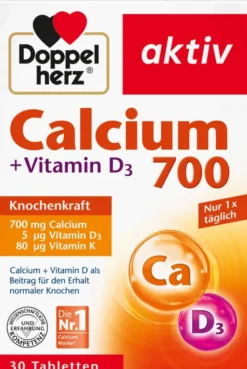 Doppelherz Aktiv Calcium 700 + Vitamin D3 30 Tabletten