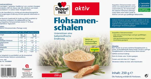Doppelherz Aktiv Flohsamenschalen 250 G