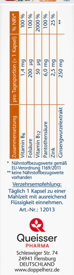 Doppelherz Aktiv Ginseng 250 30 Kapseln