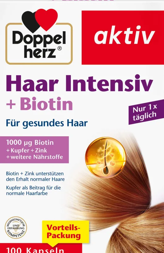 Doppelherz Aktiv Haar Intensiv + Biotin 100 Kapseln