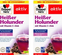 Doppelherz aktiv Heisser Holunder mit Vitamin C und Zink Granulat 2 x 10 Beutel