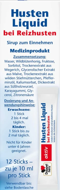 Doppelherz Aktiv Husten Liquid 12 Sticks