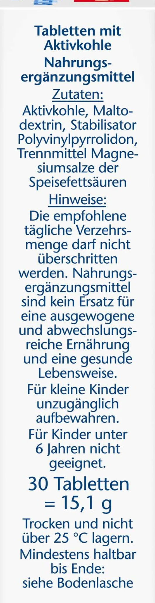 Doppelherz Aktiv Kohletabletten 30 Tabletten