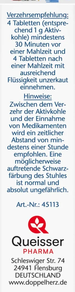 Doppelherz Aktiv Kohletabletten 30 Tabletten