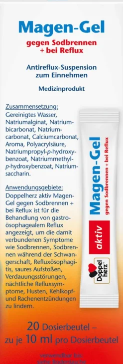Doppelherz aktiv Magen-Gel gegen Sodbrennen und Reflux 20 Dosierbeutel