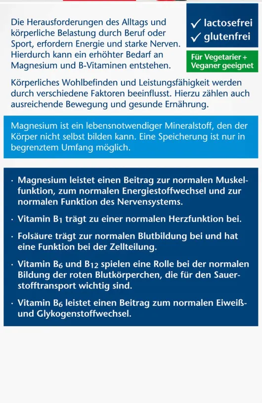 Doppelherz aktiv Magnesium 400 + B1 + B6 + B12 + Folsäure 120 Tabletten