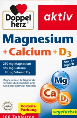 Doppelherz aktiv Magnesium + Calcium + D3 100 Tabletten