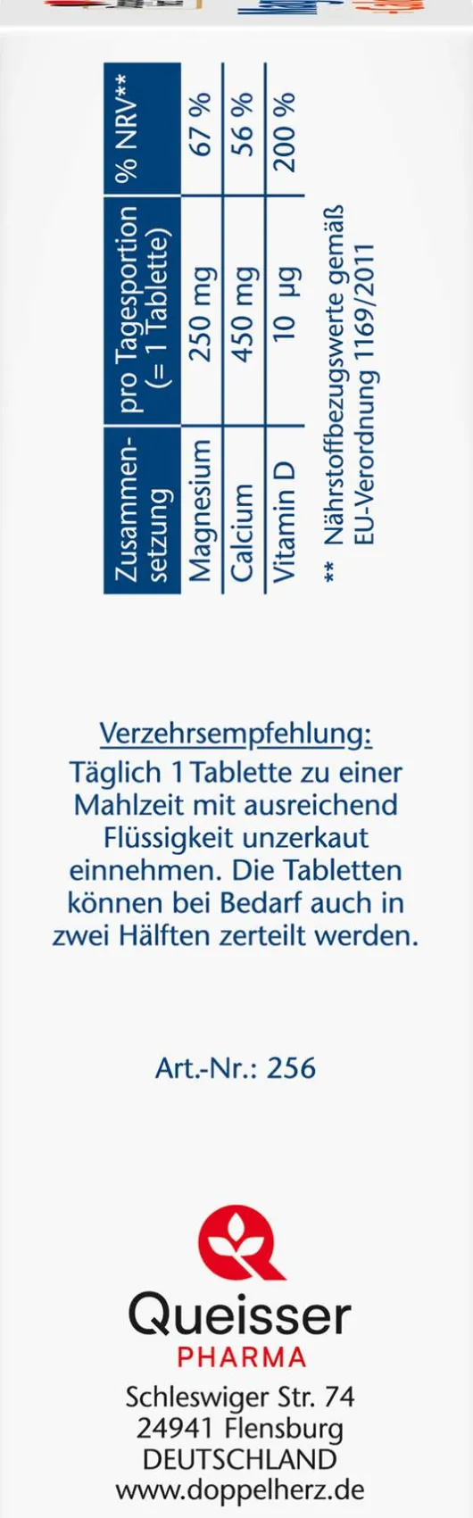 Doppelherz Aktiv Magnesium + Calcium + D3 40 Tabletten