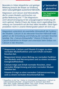 Doppelherz Aktiv Magnesium + Calcium + D3 40 Tabletten