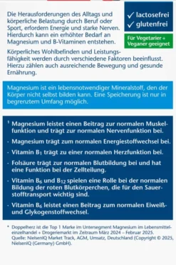 Doppelherz Aktiv Magnesium 400 mg + B1 + B6 + B12 + Folsäure 30...