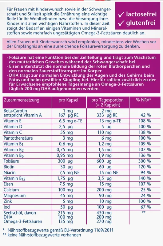 Doppelherz Aktiv Mama Plus Mit Dha + Folsäure 30 Kapseln
