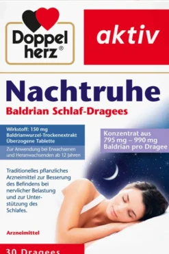 Doppelherz Aktiv Nachtruhe Baldrian - Schlaf - Dragees N 30 Stück