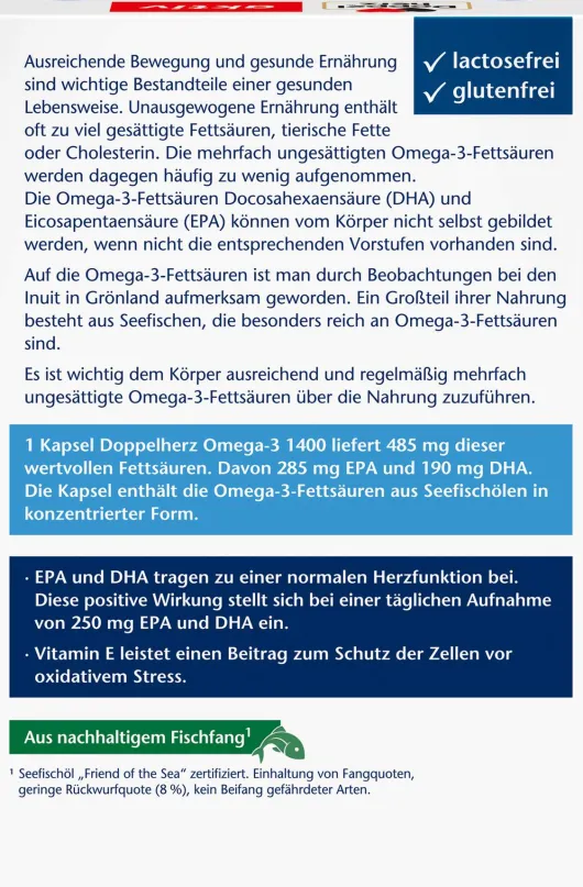 Doppelherz aktiv Omega3 1.400 120 Kapseln