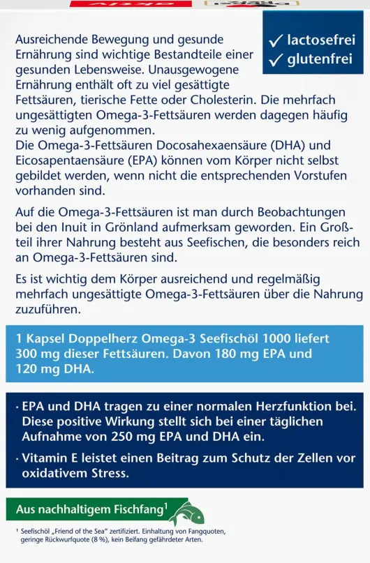 Doppelherz Aktiv Omega-3 Seefischöl 1000 120 Kapseln