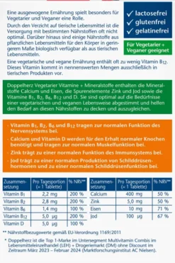 Doppelherz Aktiv Vegetarier Vitamine + Mineralstoffe 30 Tabletten