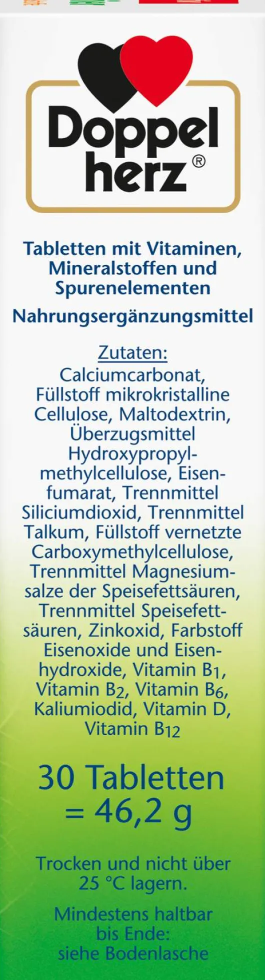 Doppelherz Aktiv Vegetarier Vitamine + Mineralstoffe 30 Tabletten