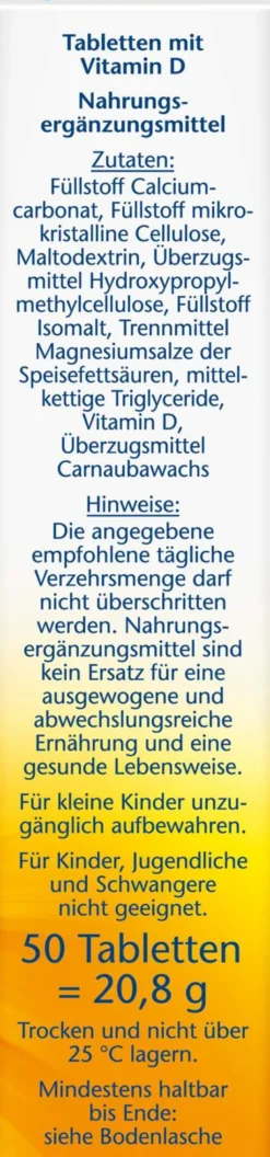 Doppelherz Aktiv Vitamin D3 2000 I.E. 50 Mini-Tabletten