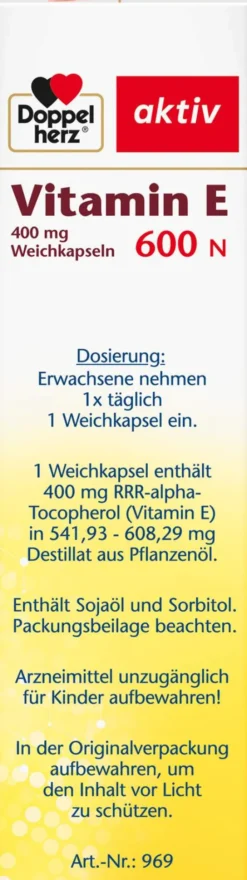 Doppelherz aktiv Vitamin E 600 N 80 Weichkapseln