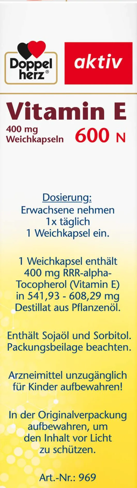 Doppelherz aktiv Vitamin E 600 N 80 Weichkapseln
