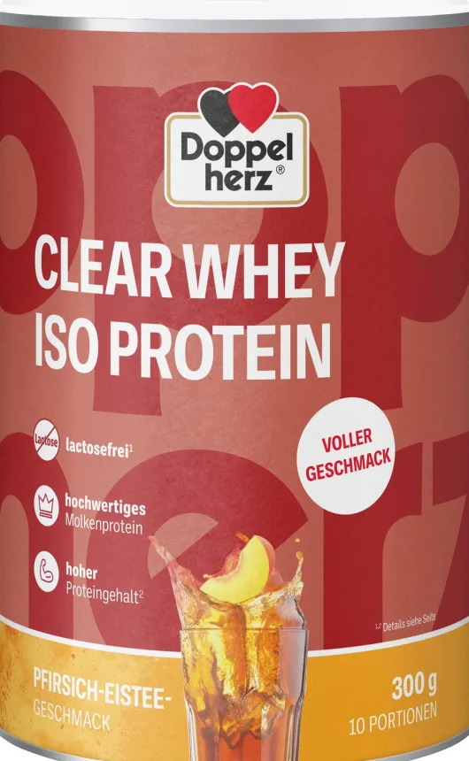 Doppelherz Clear Whey Iso Protein Pfirsich-Eistee 300 g Pulver