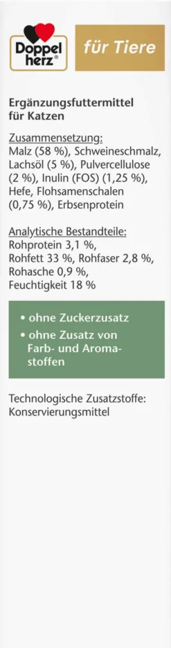 Doppelherz Für Tiere Malz Plus Anti-Hairball Paste Für Katzen...