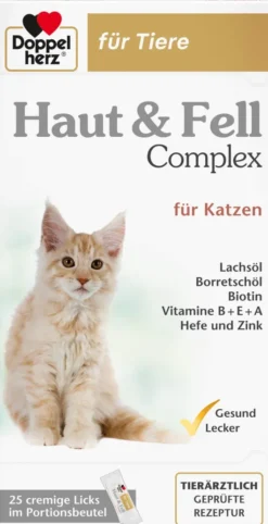 Doppelherz Haut & Fell Complex für Katzen 25 Licks