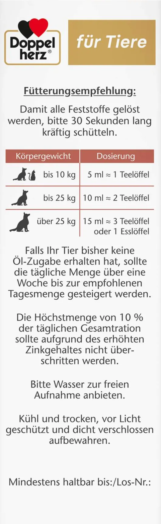 Doppelherz Haut & Fell Öl Für Katzen und Hunde 250 ml