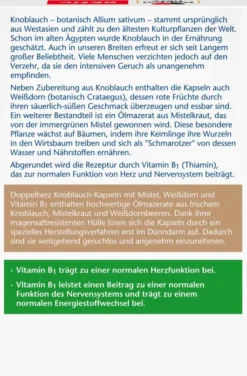 Doppelherz Knoblauch Mistel + Weißdorn + Vitamin B1 480 Kapseln