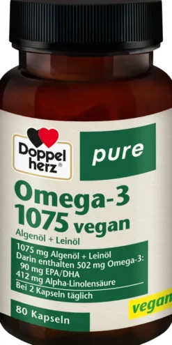 Doppelherz pure Omega3 1075 Vegan 80 Kapseln